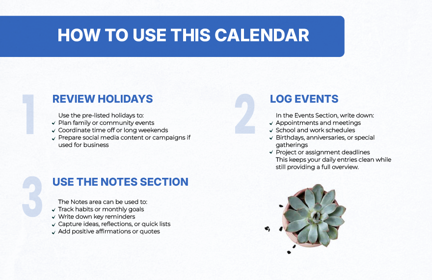 August 2025 Calendar Template With Holidays