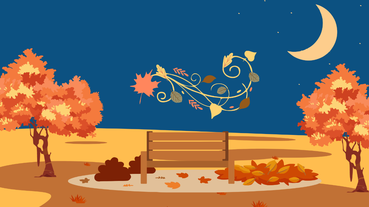 Blue Fall Background Template