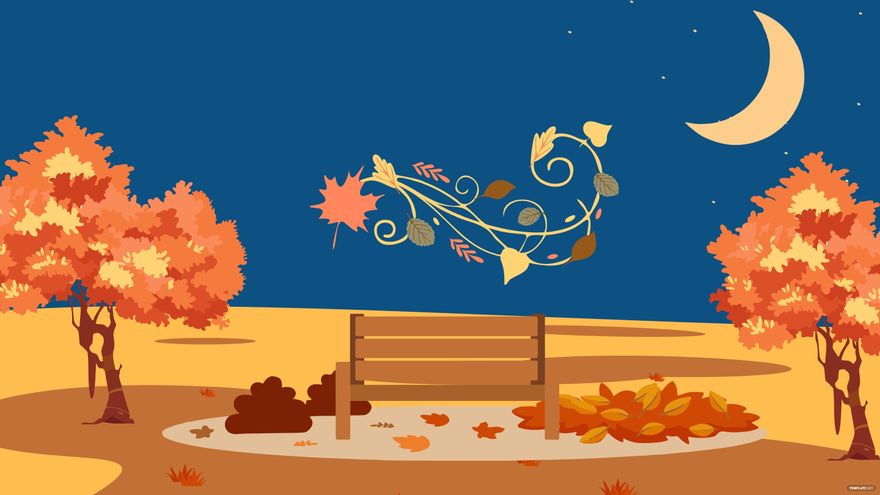 Blue Fall Background in Illustrator, EPS, SVG, JPG, PNG