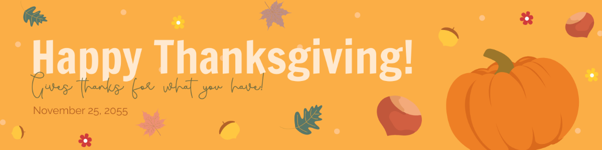 Thanksgiving Day Linkedin Banner Template