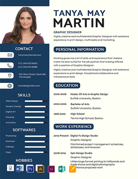 Wonderbaar FREE Professional Resume Template - Word (DOC) | PSD | InDesign QY-82