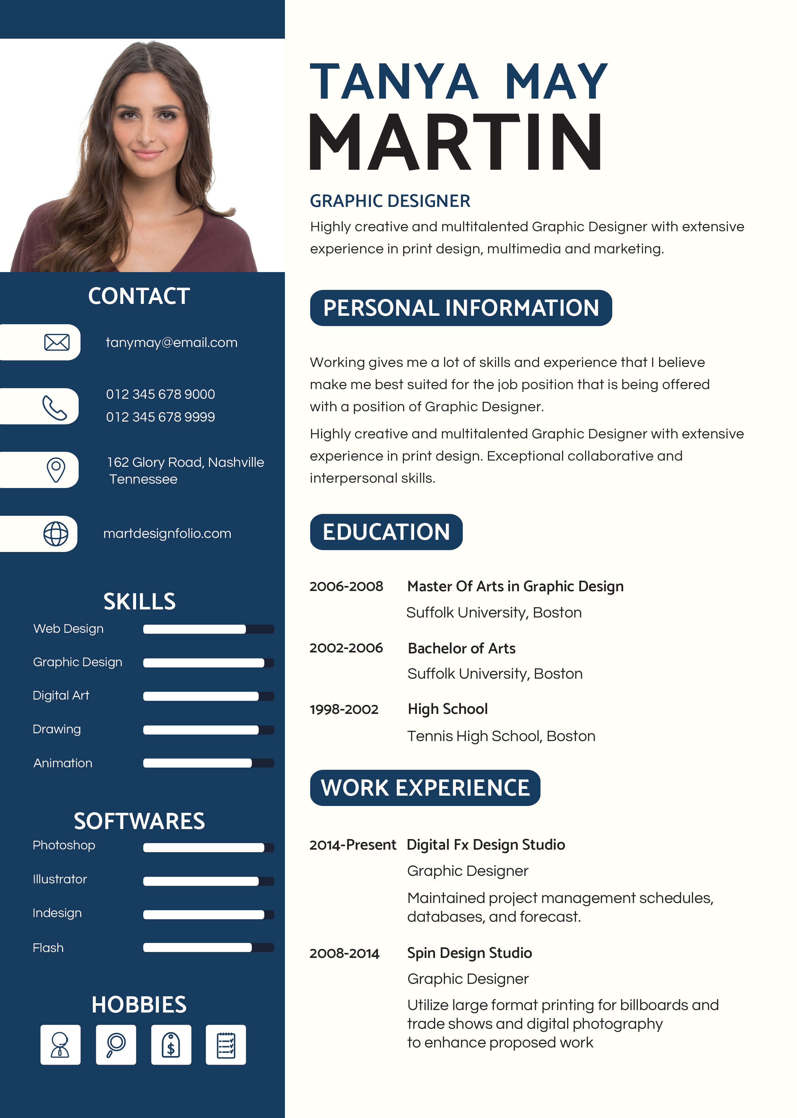 Free Professional Resume And CV Template In PSD MS Word