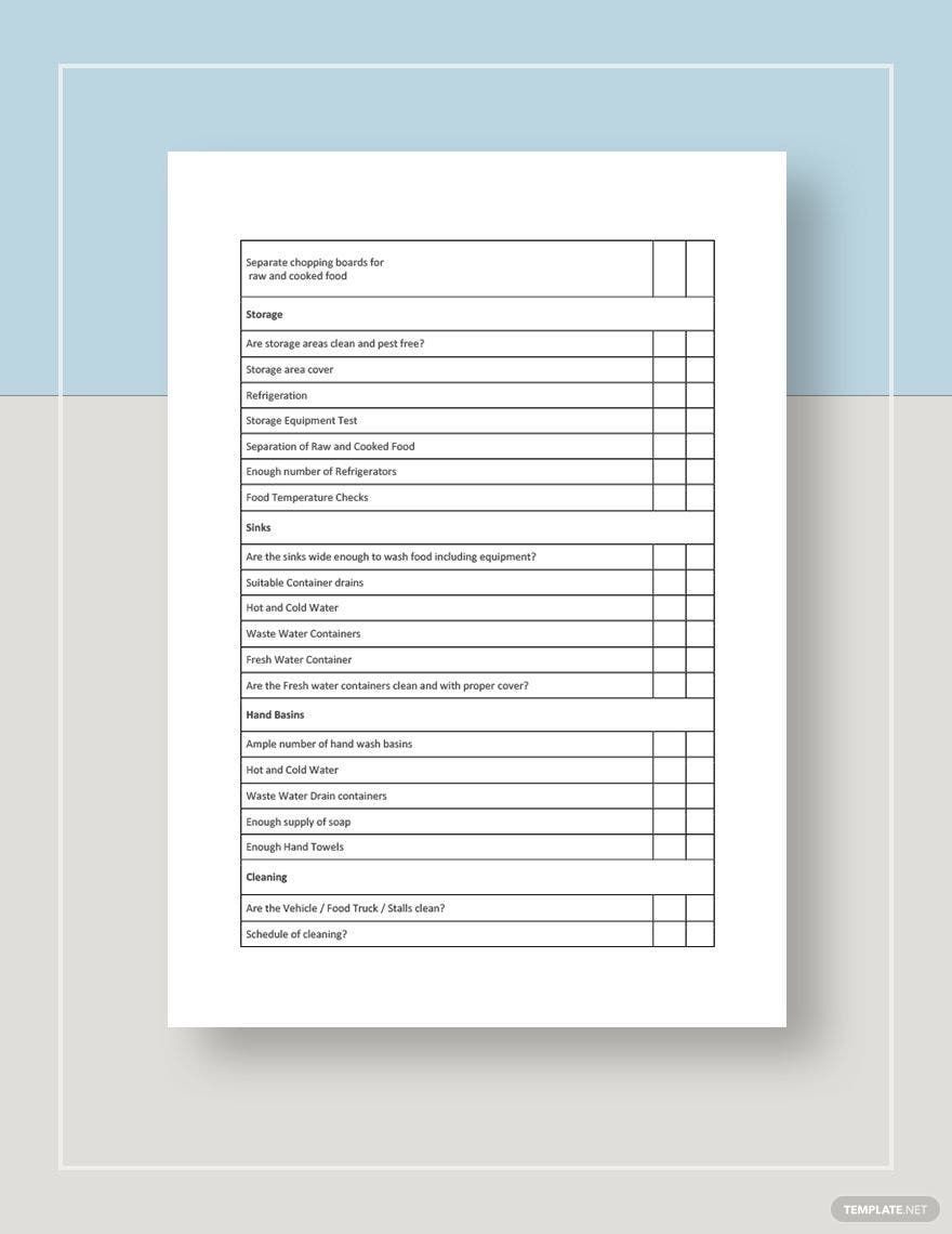 Catering Delivery Checklist Template Google Docs Word Apple Pages