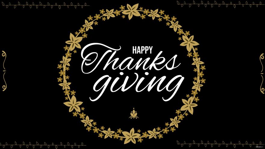 Free Thanksgiving Day Gold Background