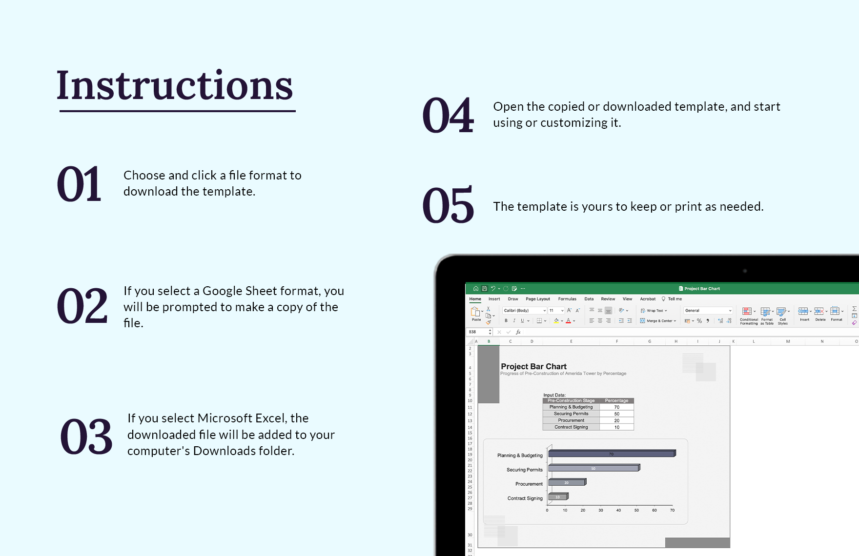 Project Bar Chart - Download in Excel, Google Sheets | Template.net