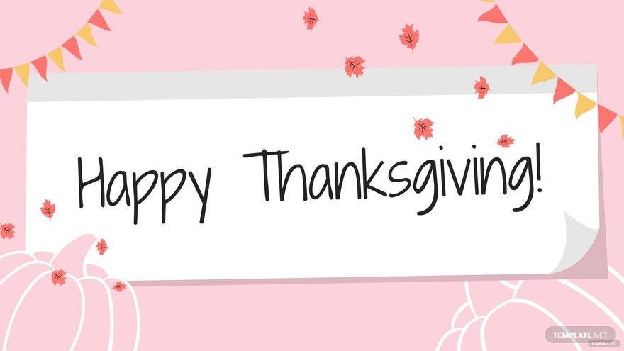 Thanksgiving Day Pink Background