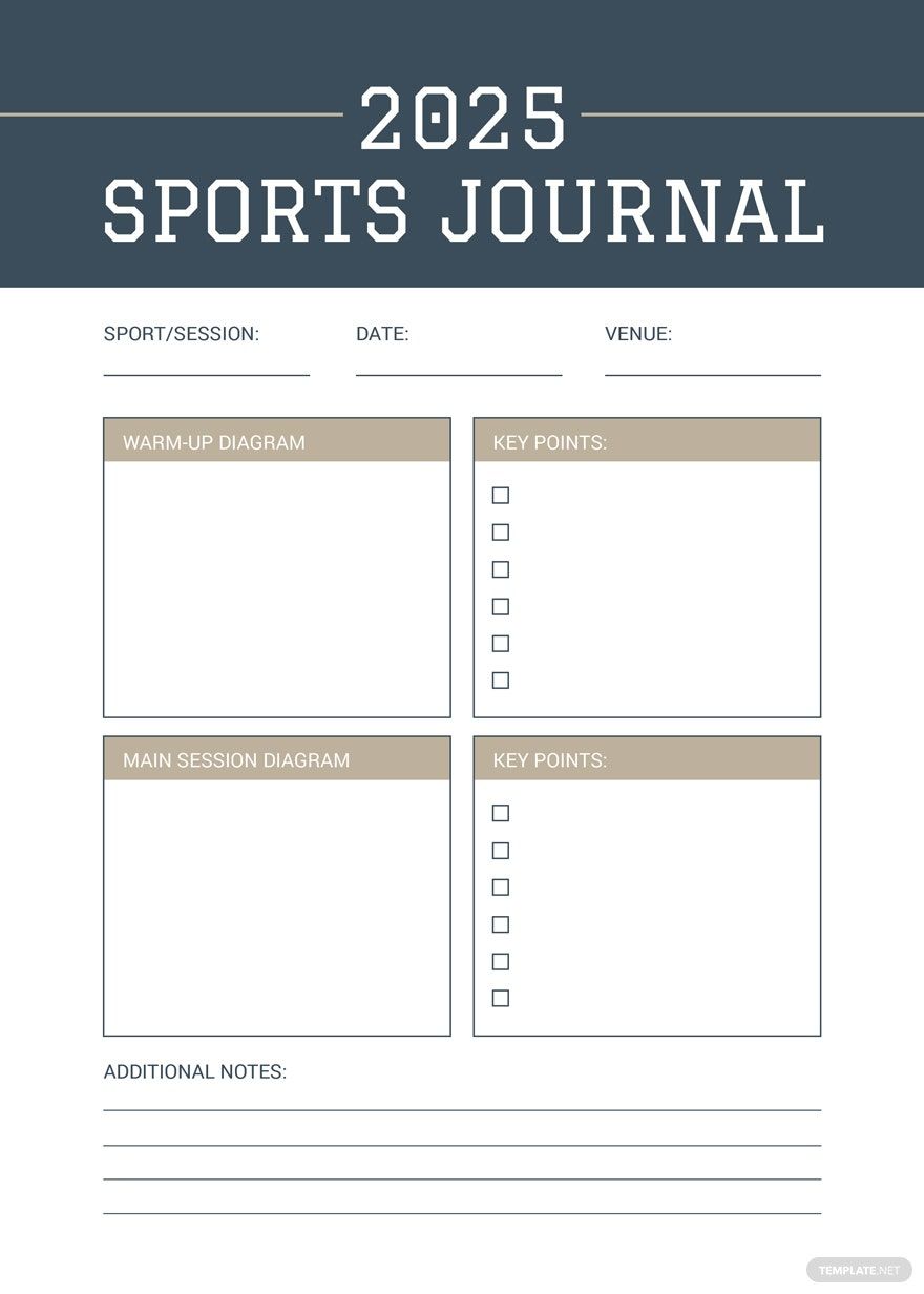Free Sports Journal Template
