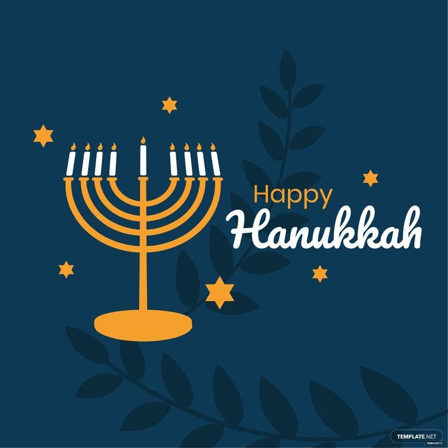 Happy Hanukkah Illustration in Illustrator, PSD, EPS, SVG, JPG, PNG