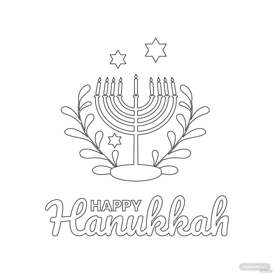 Hanukkah Drawing Vector in Illustrator, PSD, EPS, SVG, JPG, PNG
