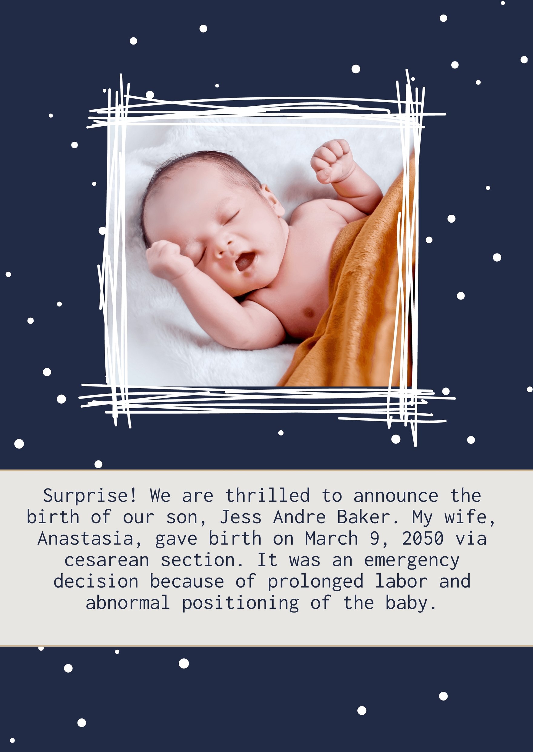 Newborn Baby Announcement