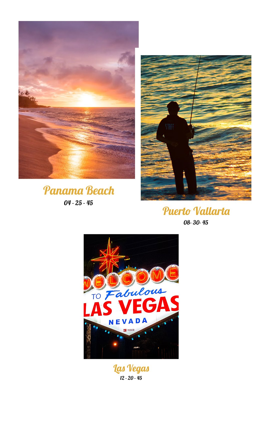 Polaroid Vacation Collage Photo Template