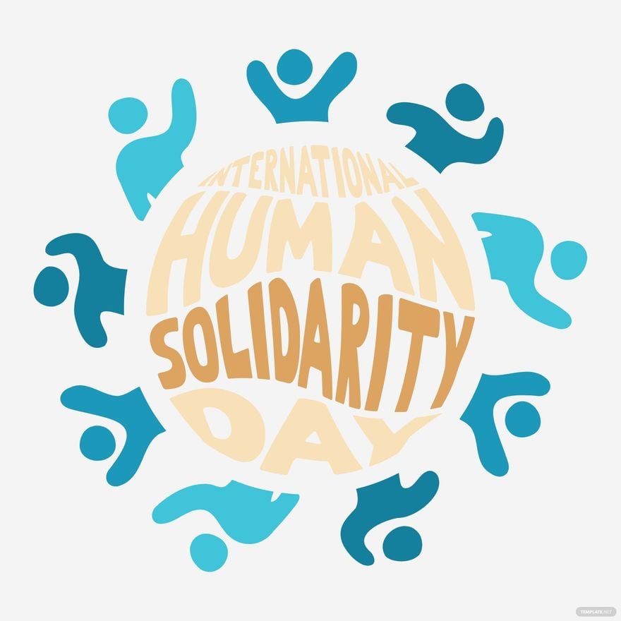 International Human Solidarity Day Vector