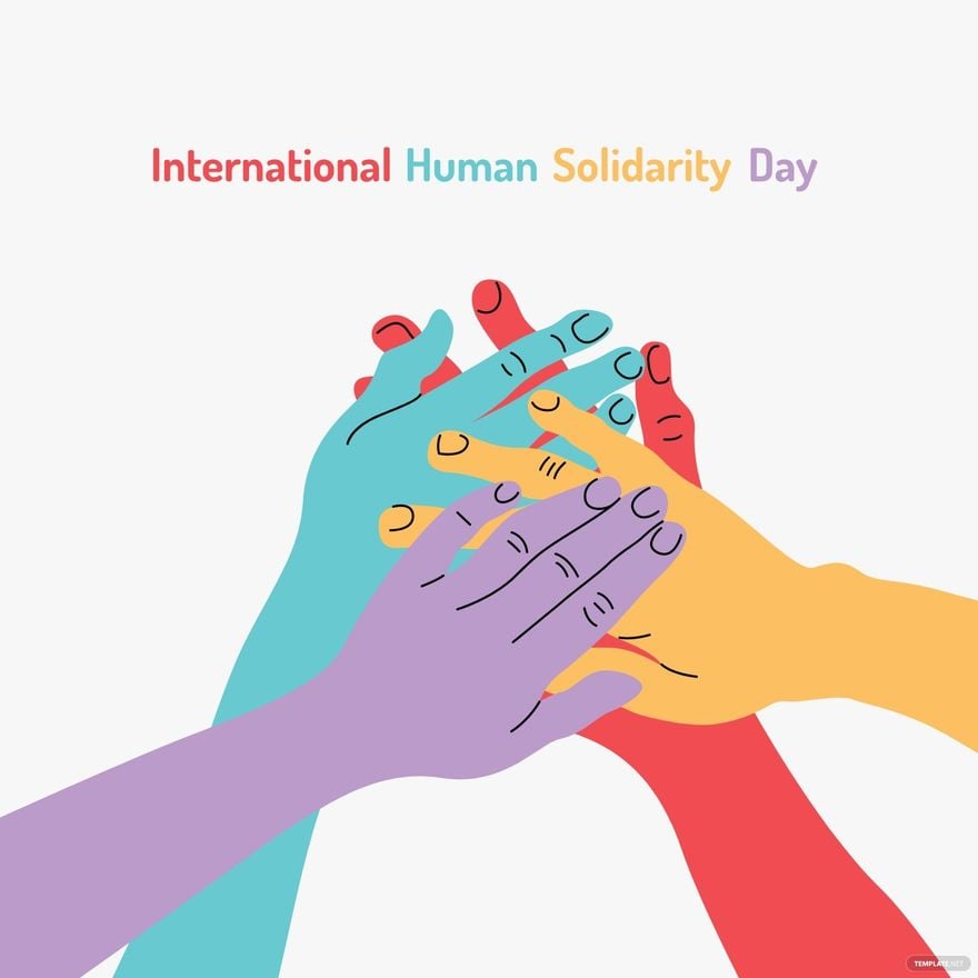International Human Solidarity Day Celebration Vector