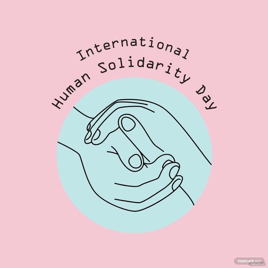 International Human Solidarity Day Drawing Vector