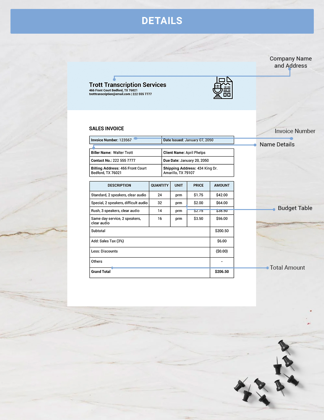 Self Employed Invoice Book Template Google Docs, Word