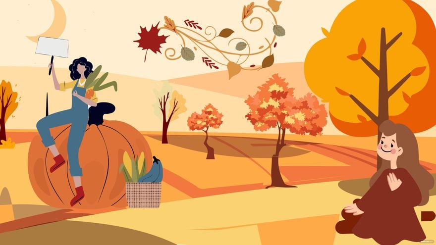 Free Happy Fall Background in Illustrator, EPS, SVG, JPG, PNG