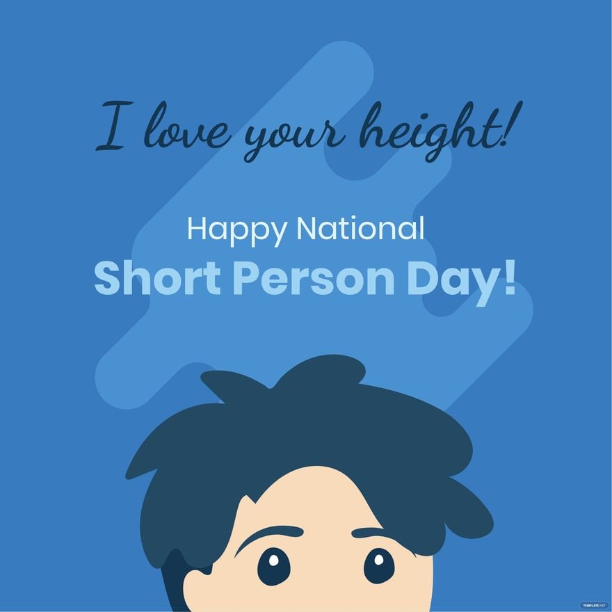Free National Short Person Day Wishes Vector in Illustrator, PSD, EPS, SVG, PNG, JPEG