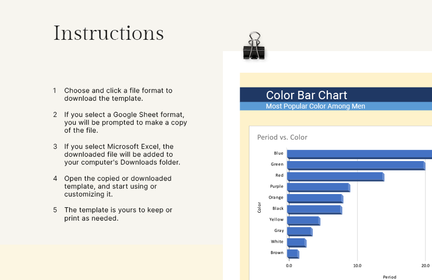 Color Bar Chart - Google Sheets, Excel | Template.net