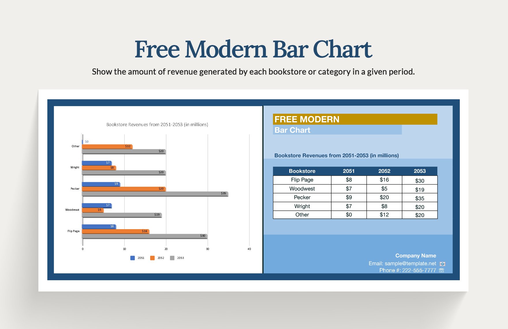Free Modern Bar Chart