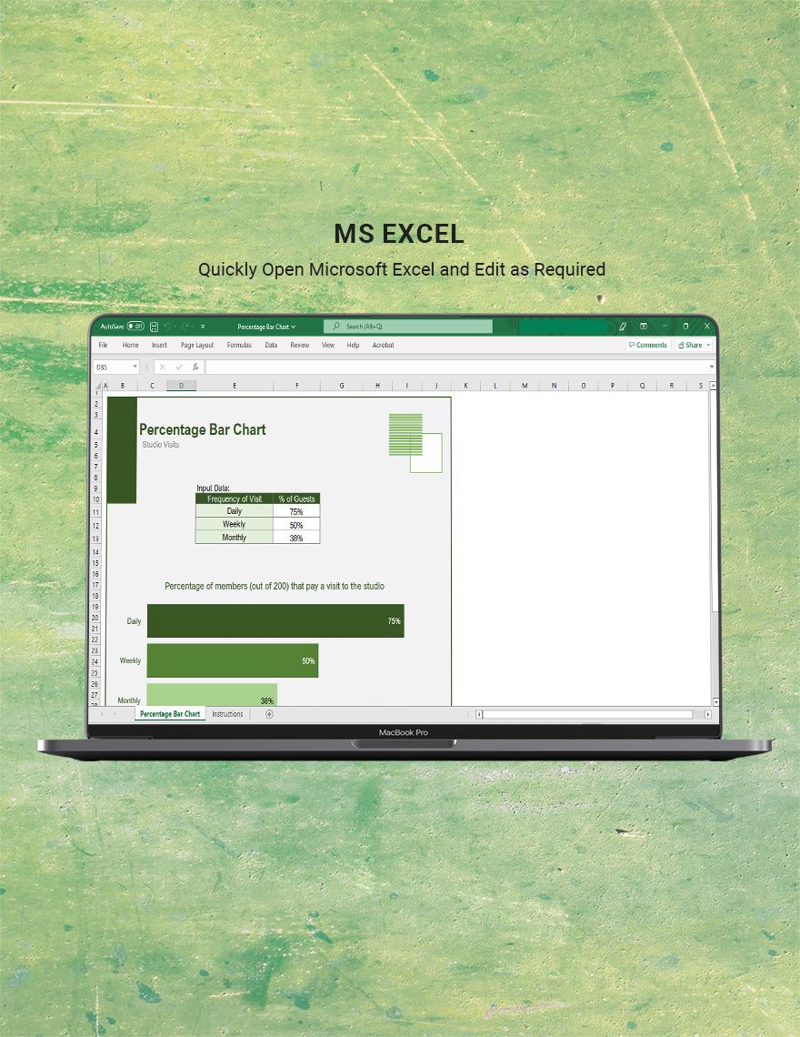 Percentage Bar Chart - Google Sheets, Excel | Template.net