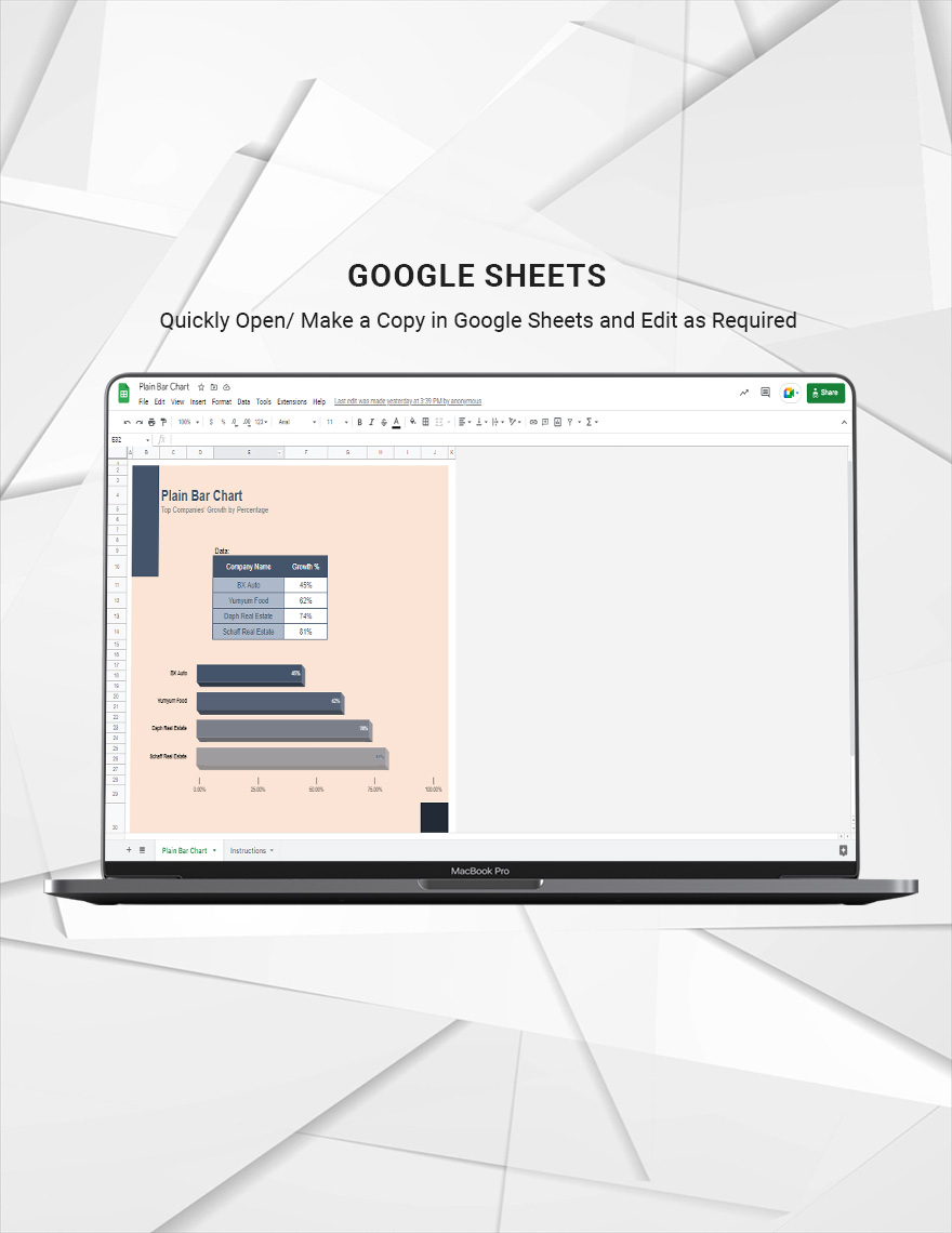 Plain Bar Chart - Google Sheets, Excel | Template.net