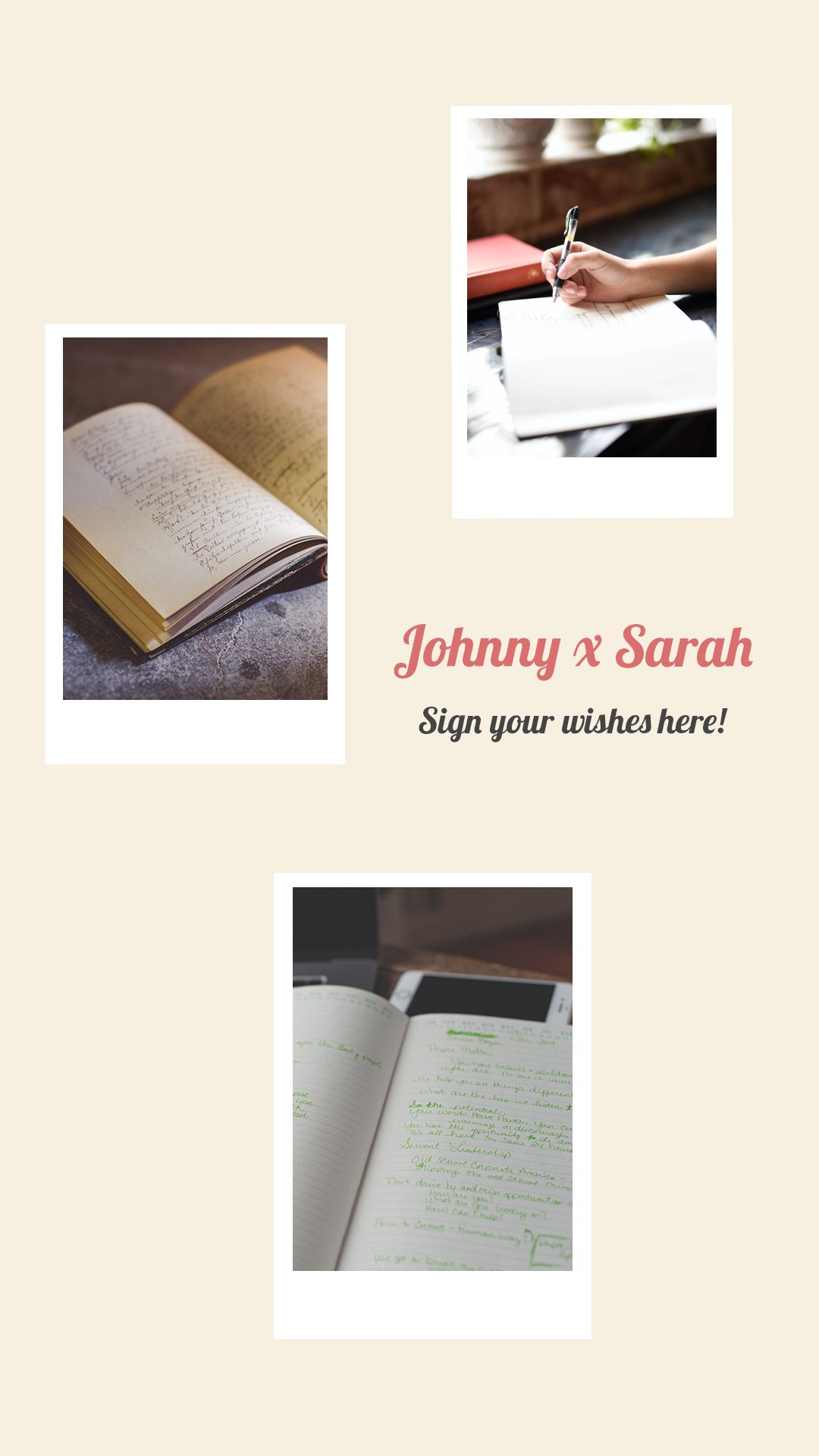 Free Polaroid Guest Book Sign Template
