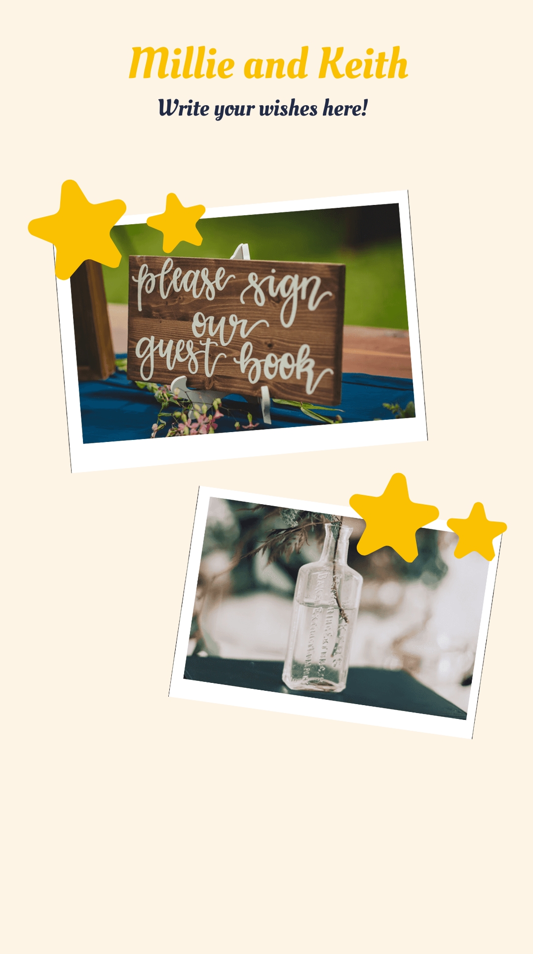 Polaroid Guestbook Sign Template