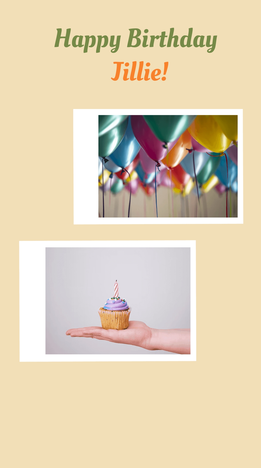 Polaroid Birthday Template