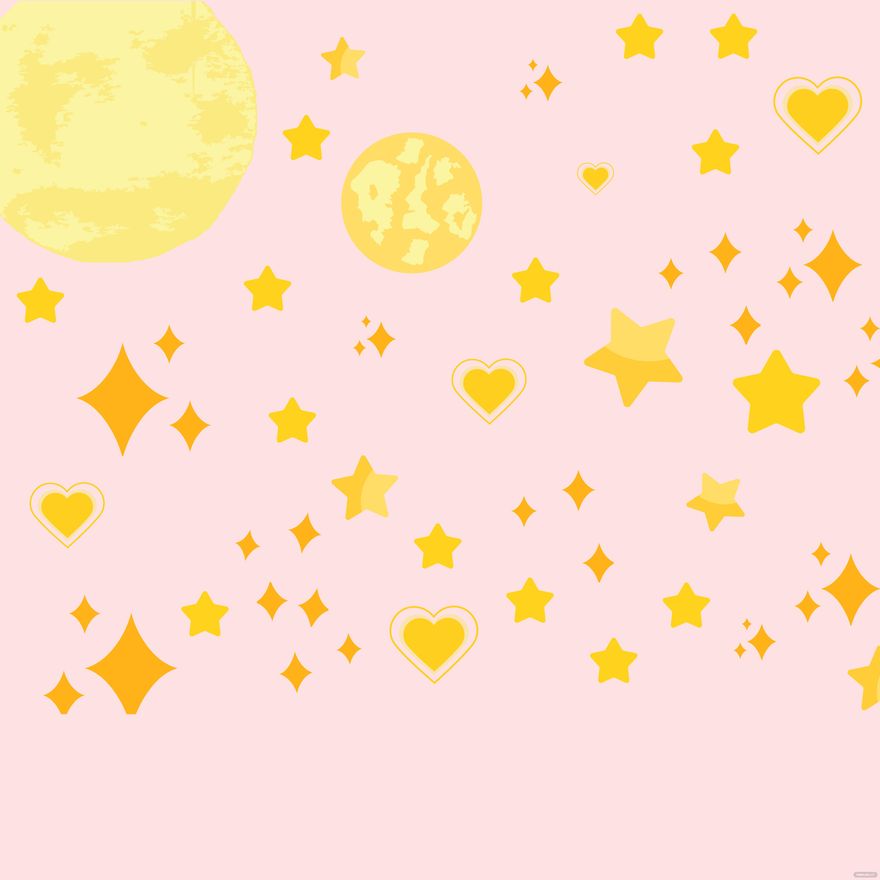 Free Yellow Girly Background in Illustrator, EPS, SVG, JPG, PNG