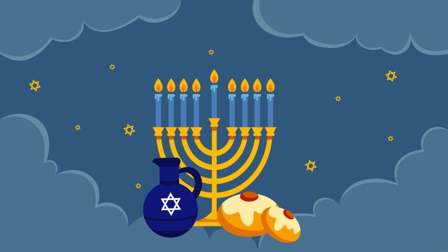 Free Hanukkah Banner Background in PDF, Illustrator, PSD, EPS, SVG, JPG, PNG