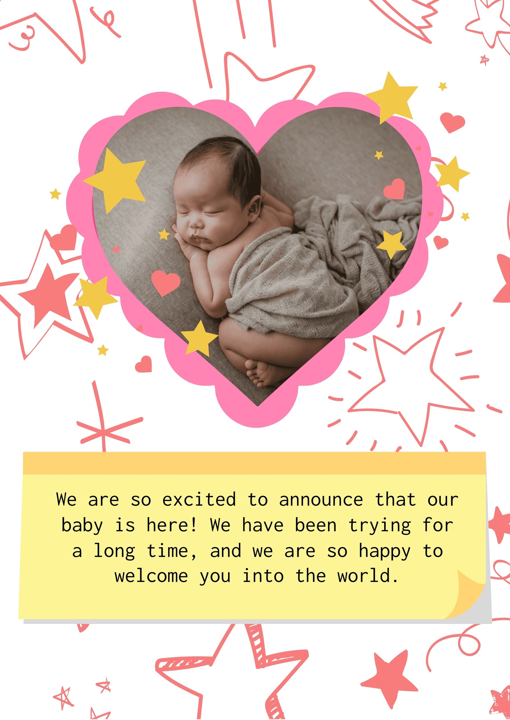 Baby Arrival Announcement