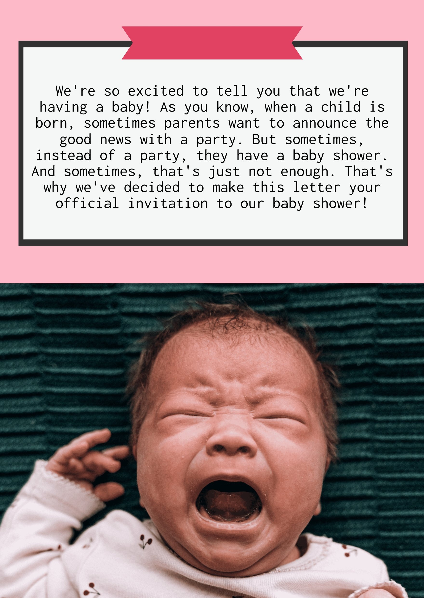 Funny Baby Announcement