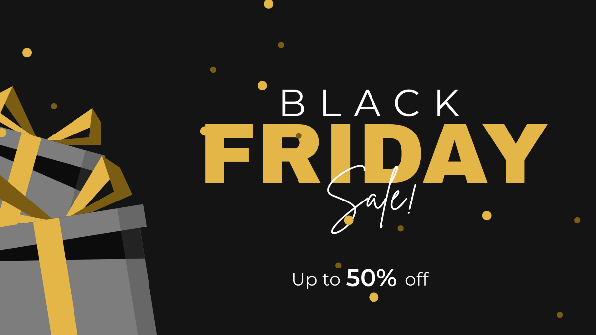 Black Friday Gold Background Template