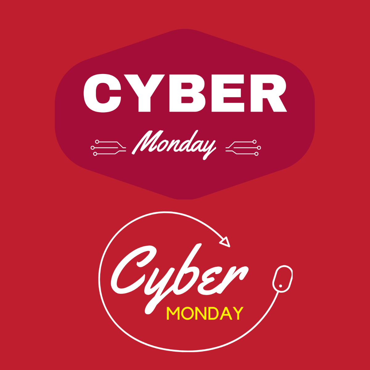 Cyber Monday Logo Vector Template