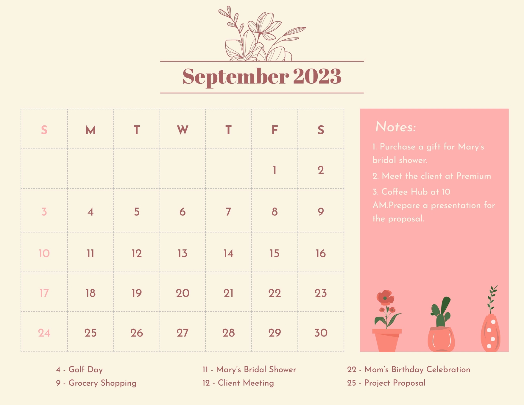 Free September 2023 Photo Calendar Template Download In Word Google 