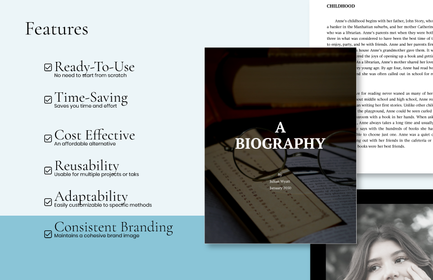 Free Biography Template to Edit Online Free Biography Template to Edit Online