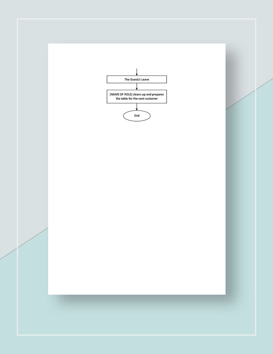 Restaurant Workflow Chart Template