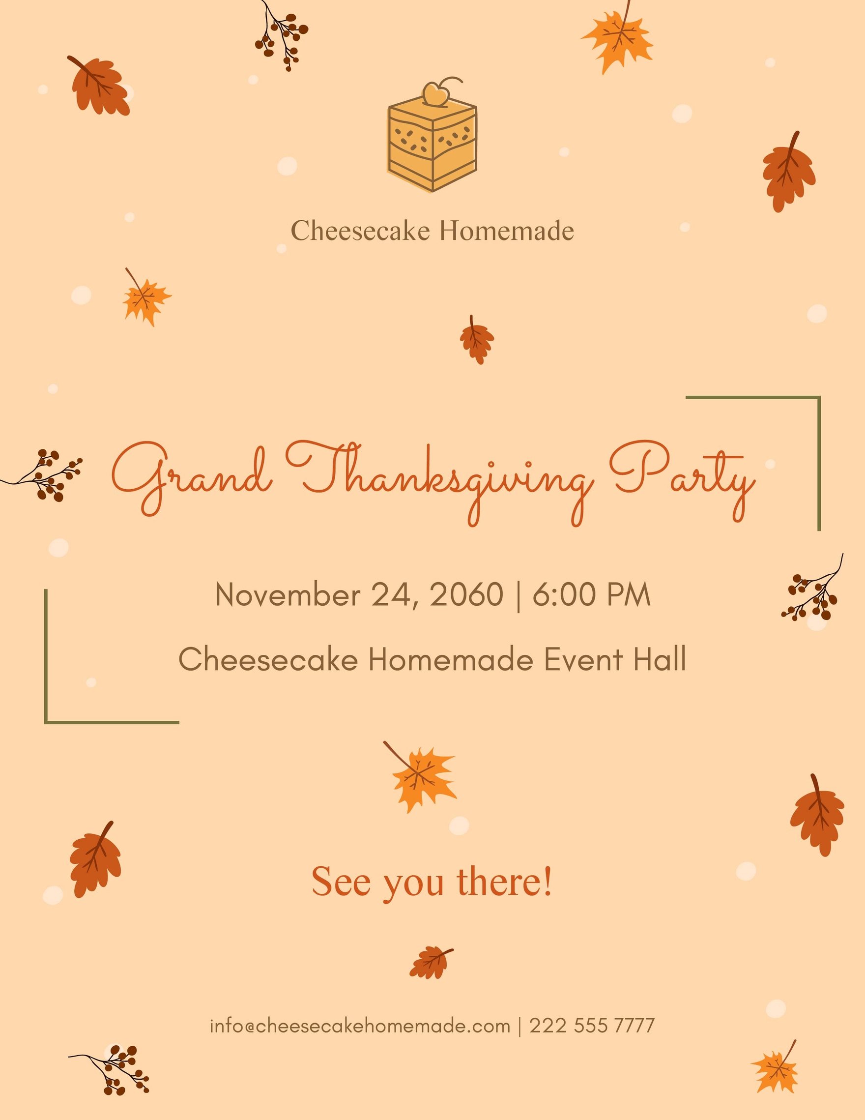Party Thanksgiving Day Flyer