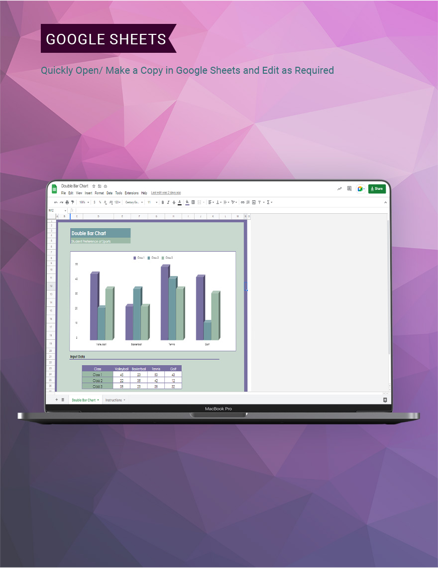 Double Bar Chart - Google Sheets, Excel | Template.net