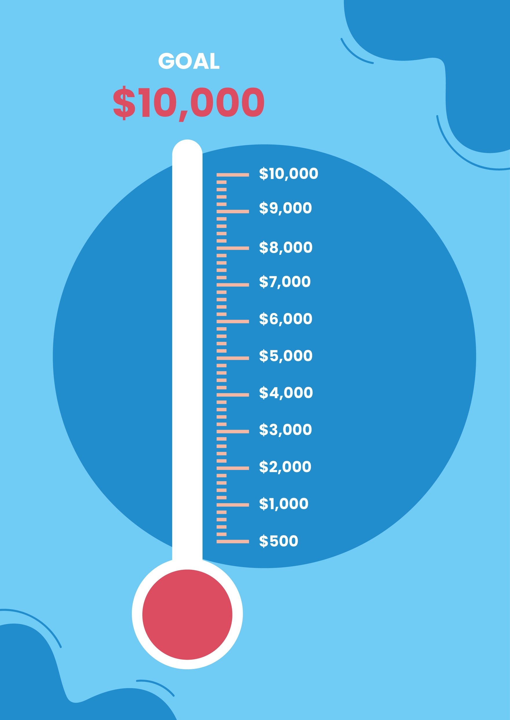 Free Fundraising Thermometer Chart Template Download in PDF