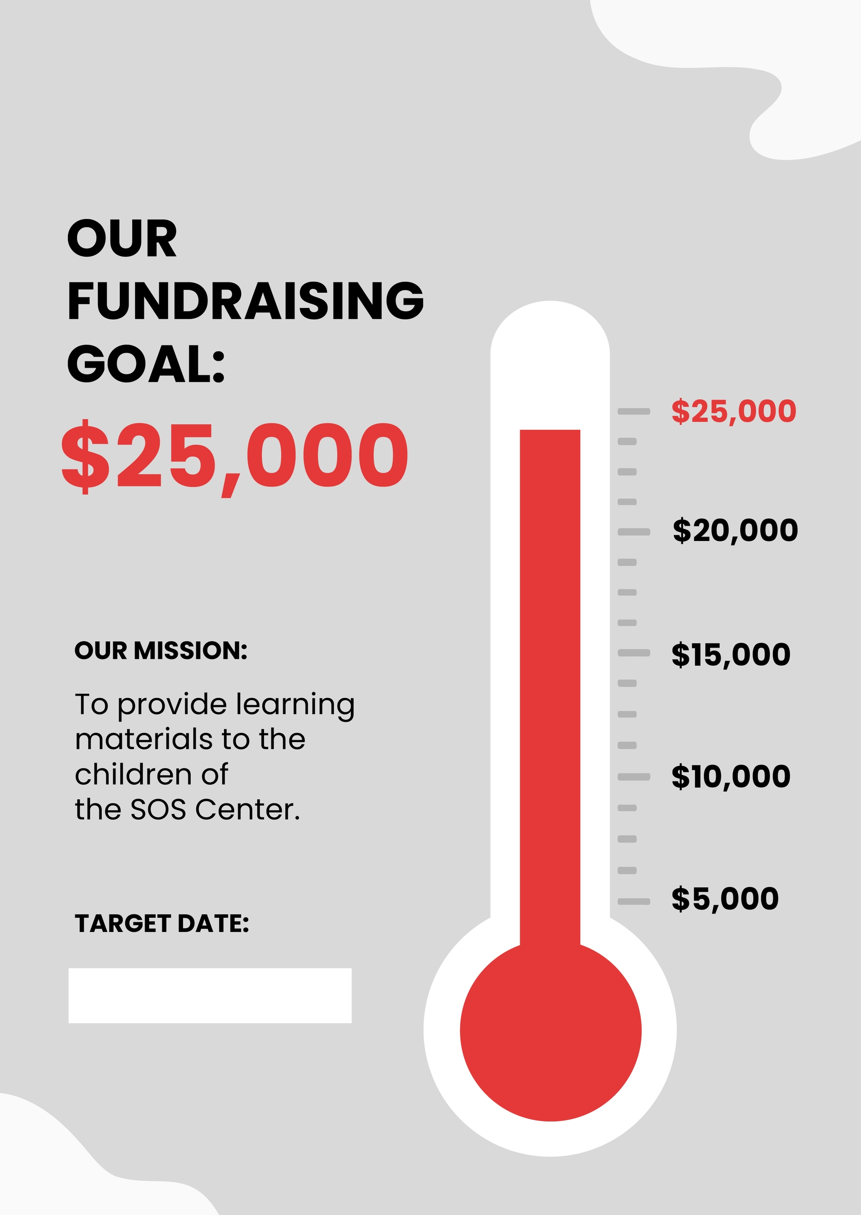 Printable Fundraising Chart