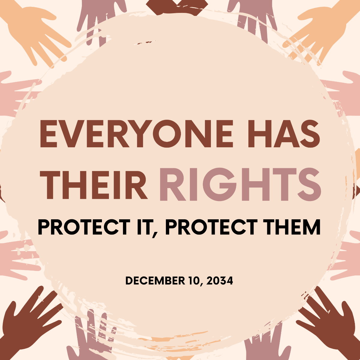 Free Human Rights Day Instagram Post Template