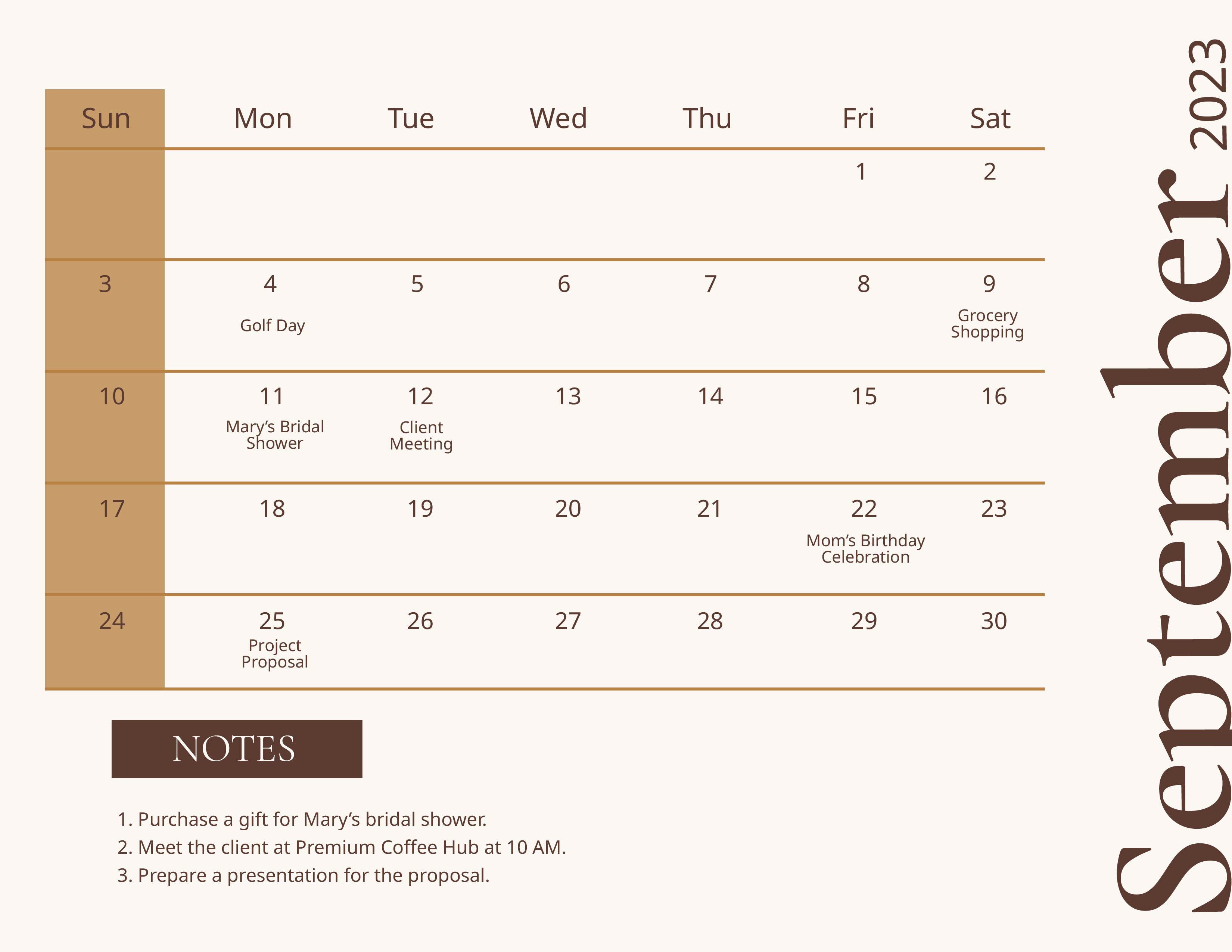 Free Fancy September 2024 Calendar Download in Word, Illustrator, EPS