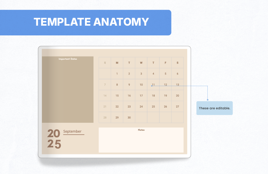 Blank September 2023 Calendar Template