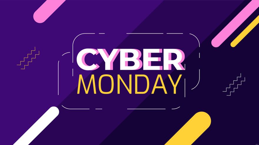Free Cyber Monday Cartoon Background in PDF, Illustrator, PSD, EPS, SVG, PNG, JPEG