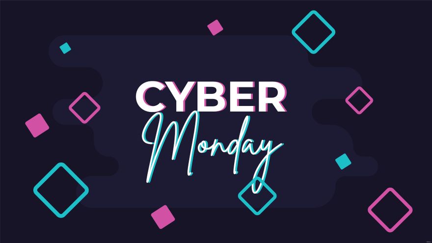 Cyber Monday Colorful Background in PDF, Illustrator, PSD, EPS, SVG, PNG, JPEG