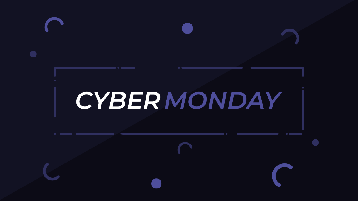 Free Cyber Monday Dark Background Template