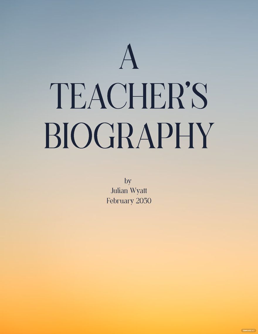 Teacher Biography