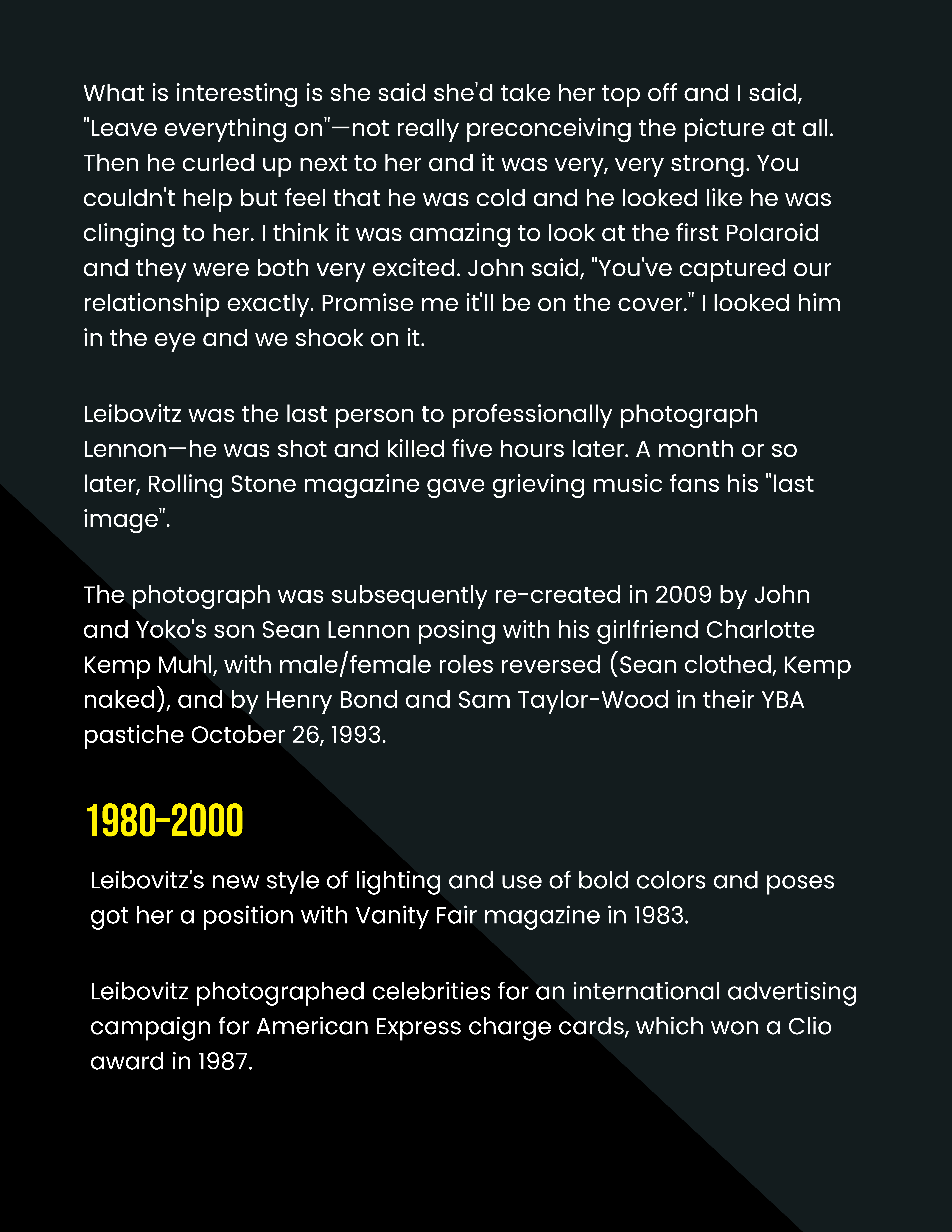 Free Photography Biography Template to Edit Online