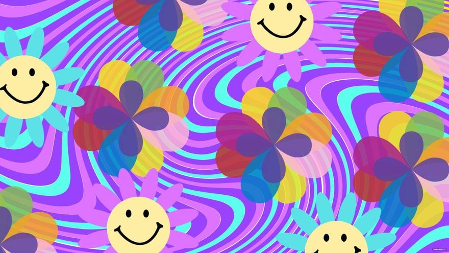 Free Trippy Hippie Background - Download in Illustrator, EPS, SVG